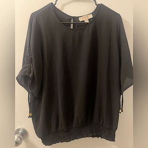 Michael Kors NWT Short Sleeve Black Top